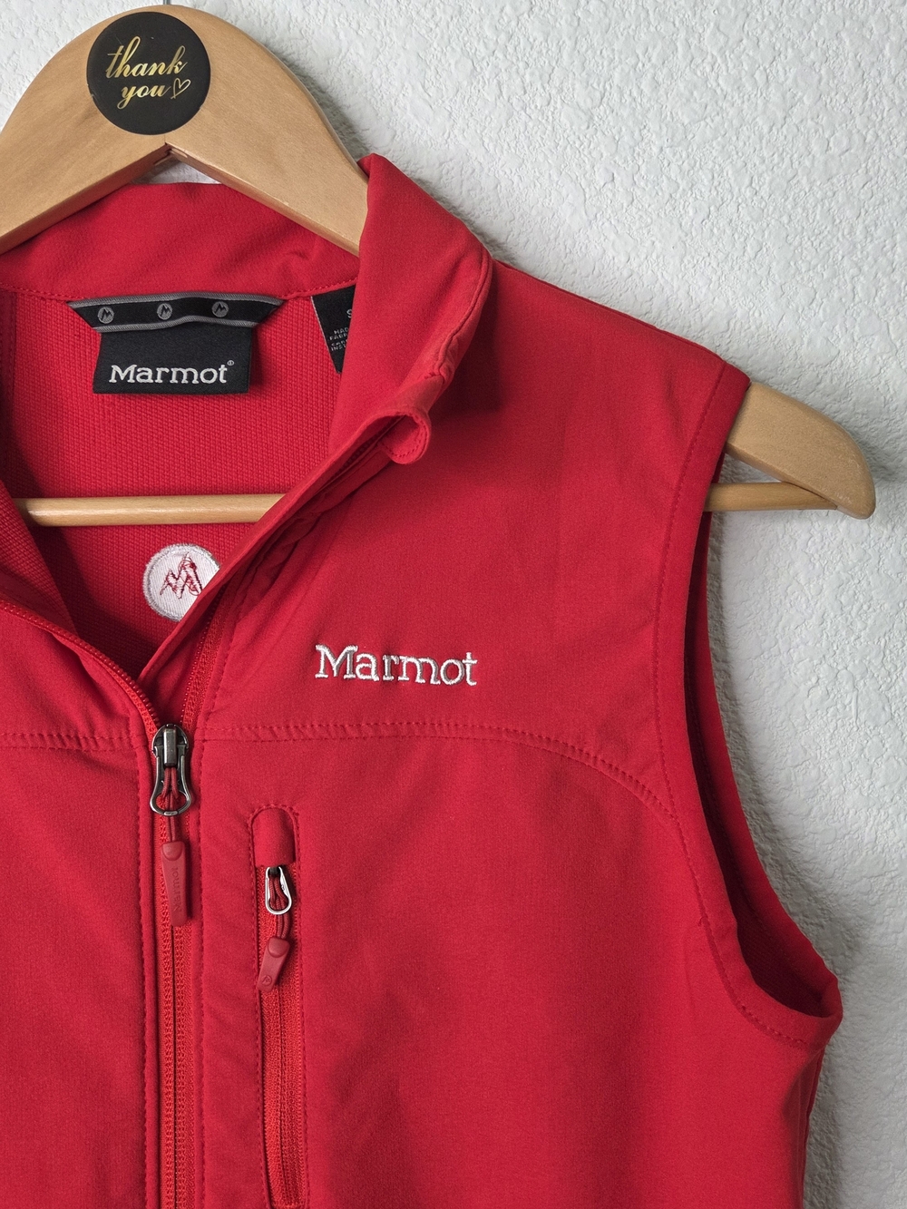 Marmot Softshell Vest Womens Size Small, Red